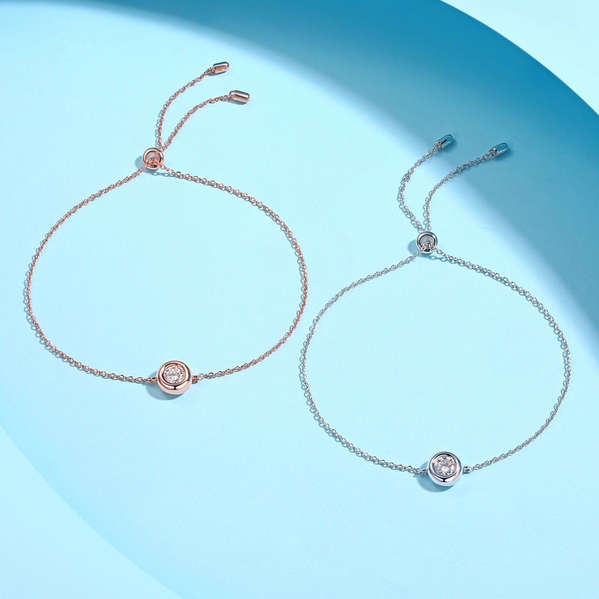 Bezel Moissanite Jewelry Set – Rose Gold - Image 7
