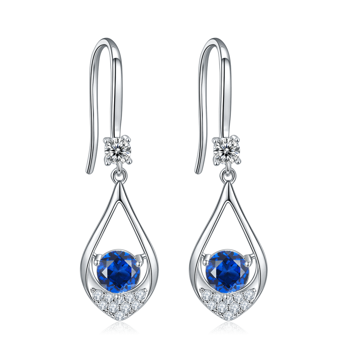 Moissanite Teardrop Dancing-Stone Pendant Necklace - Image 7