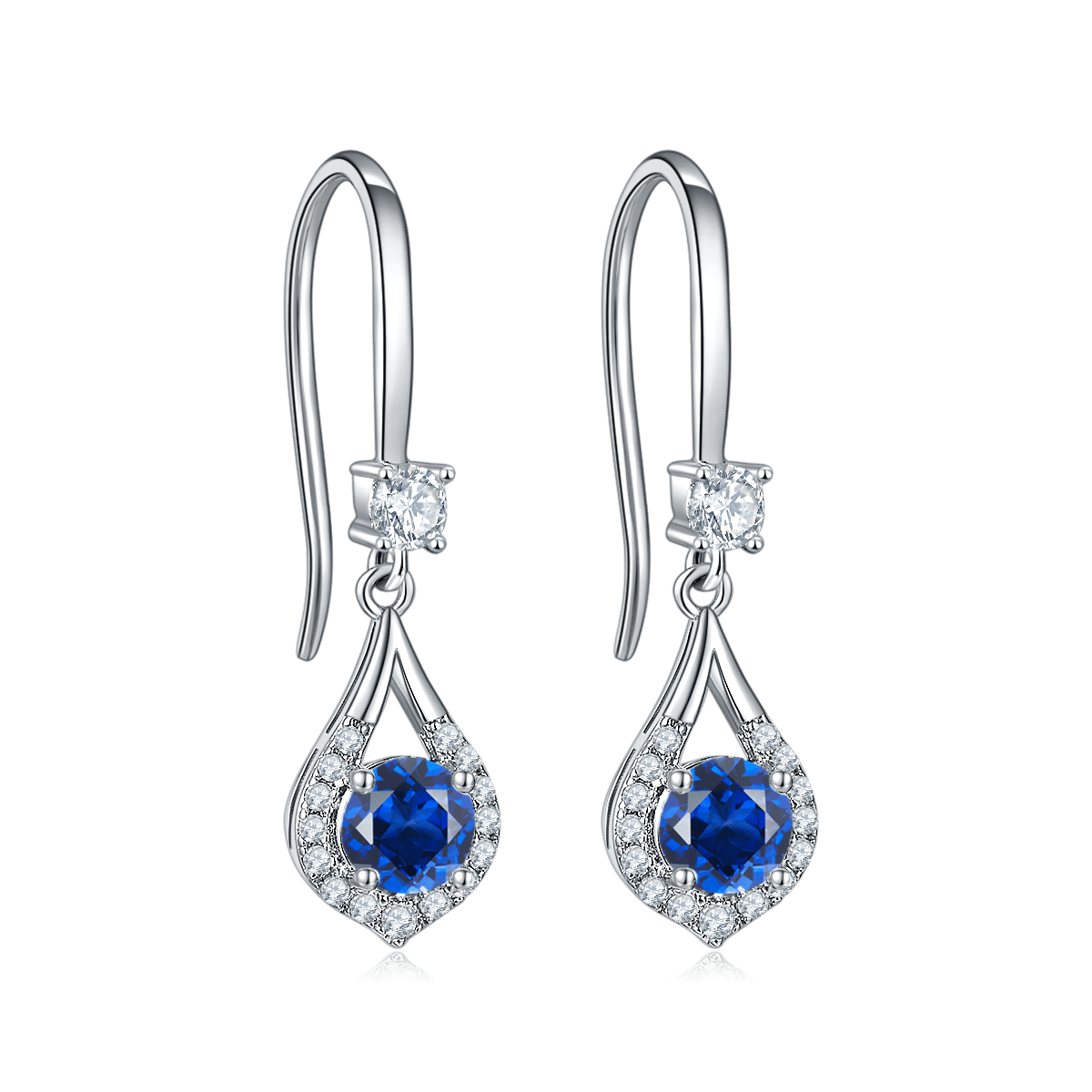 Teardrop Halo Moissanite Drop Pendant Necklace - Image 7