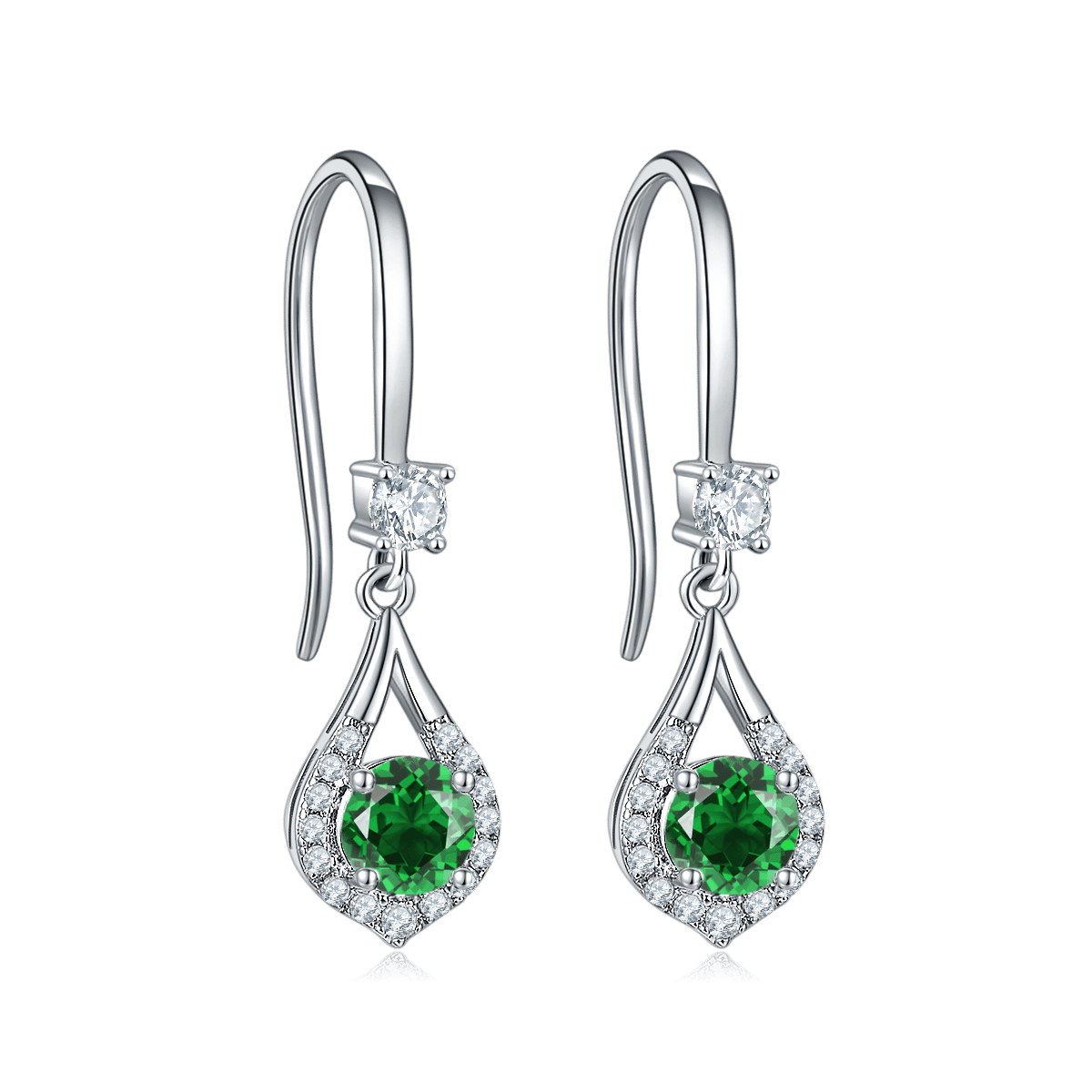 Teardrop Halo Moissanite Drop Pendant Necklace - Image 8