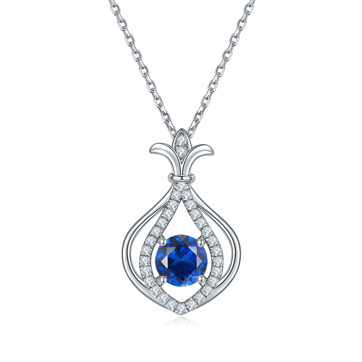 Gourd Dancing Moissanite Pendant Necklace – 1ct DEW (6.5mm) - Image 3