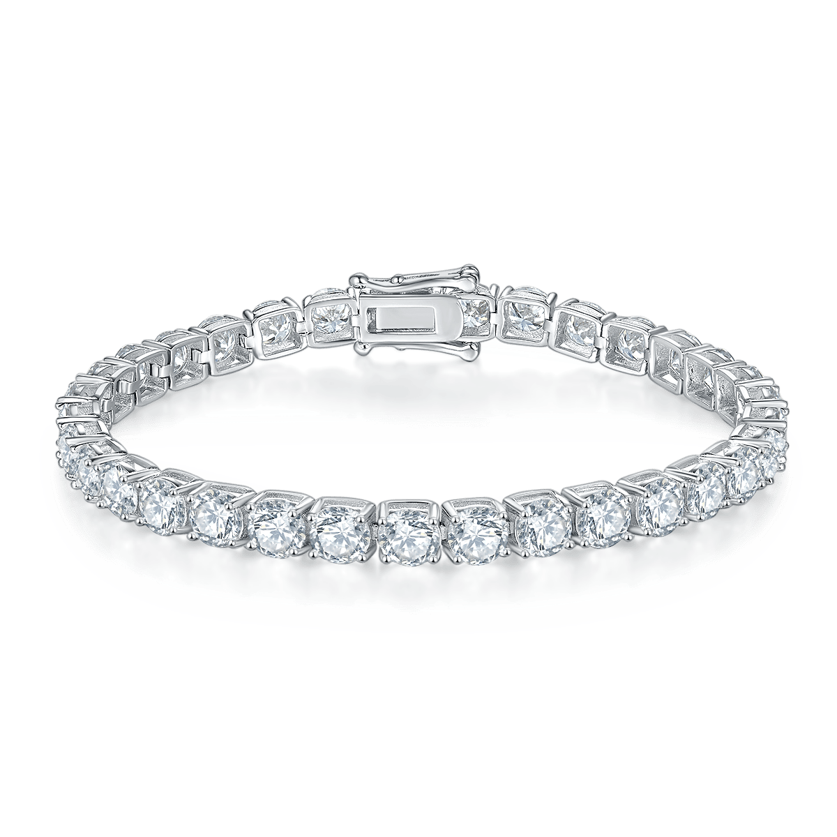 Four-Prong Moissanite Tennis Bracelet | D-E-F VVS 925 Silver