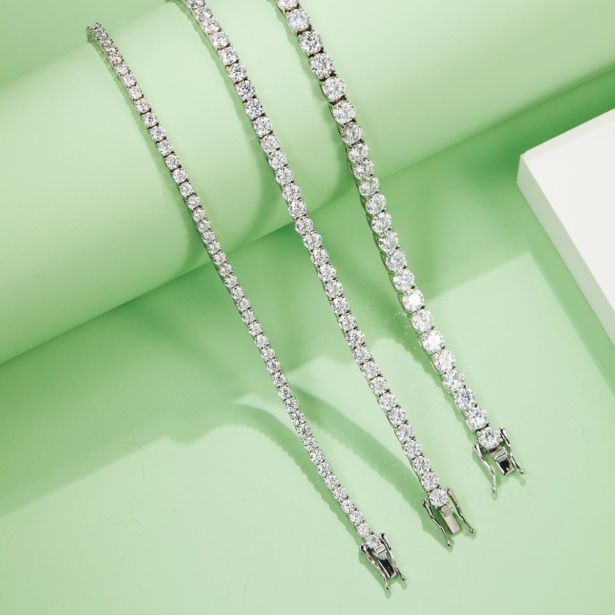 Four-Prong Moissanite Tennis Bracelet | D-E-F VVS 925 Silver - Image 4