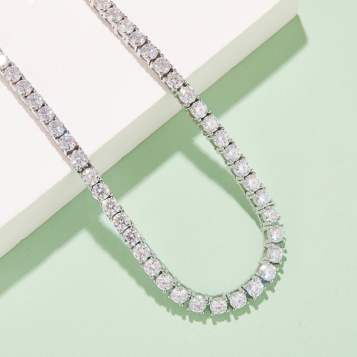 Four-Prong Moissanite Tennis Bracelet | D-E-F VVS 925 Silver - Image 5