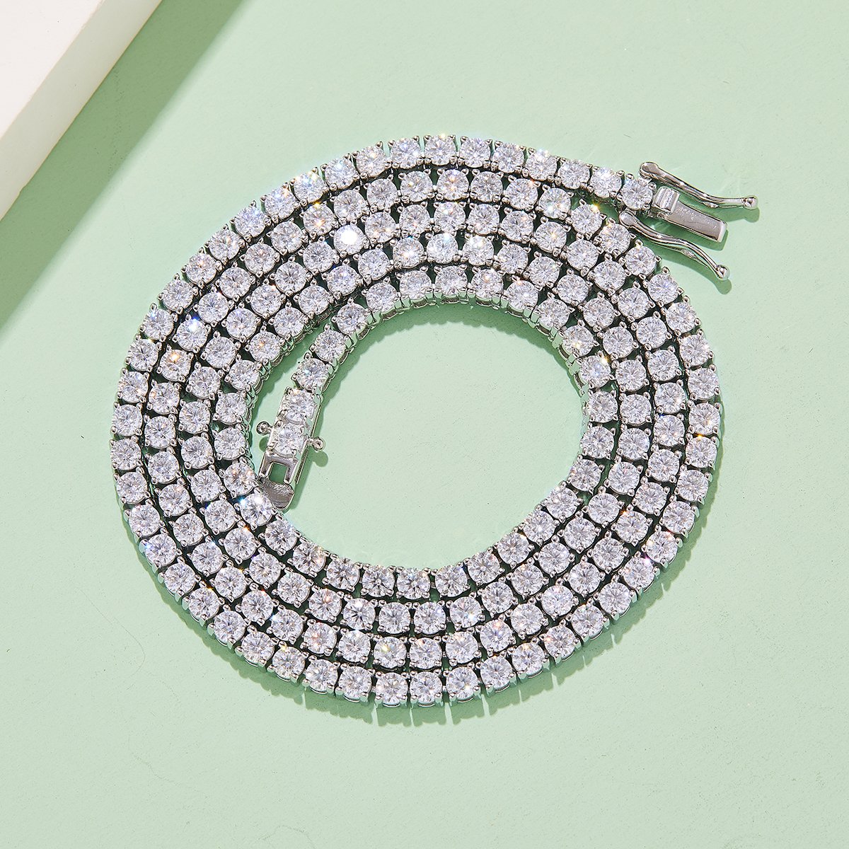 Four-Prong Moissanite Tennis Bracelet | D-E-F VVS 925 Silver - Image 6