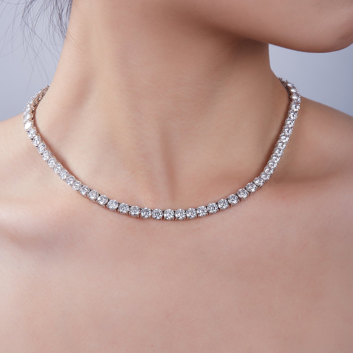 Four-Prong Moissanite Tennis Bracelet | D-E-F VVS 925 Silver - Image 8