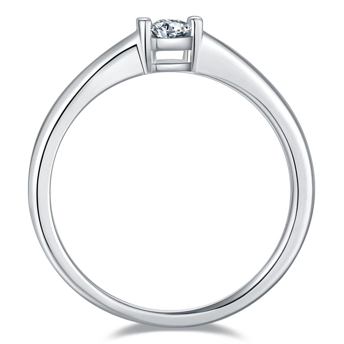 Emerald-Cut Moissanite East-West Solitaire Ring - Image 3