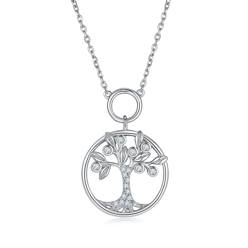 Tree of Life Moissanite Pendant Necklace