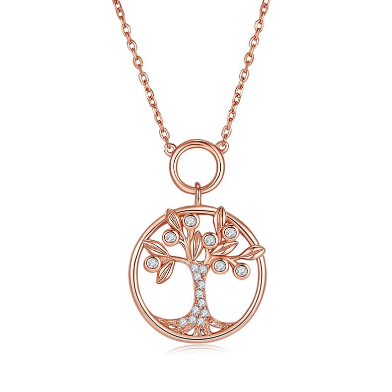 Tree of Life Moissanite Pendant Necklace - Image 2
