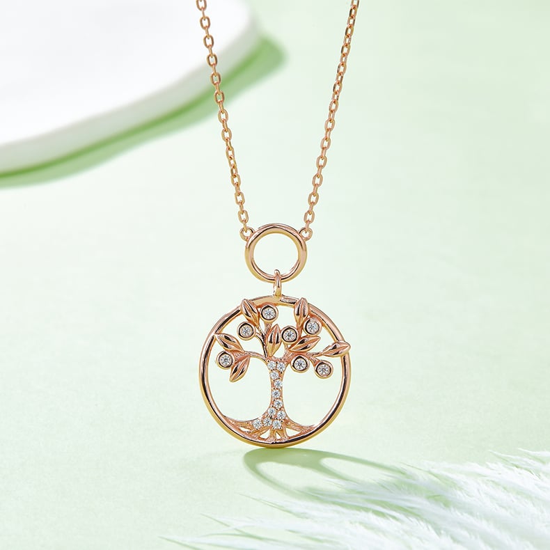 Tree of Life Moissanite Pendant Necklace - Image 5
