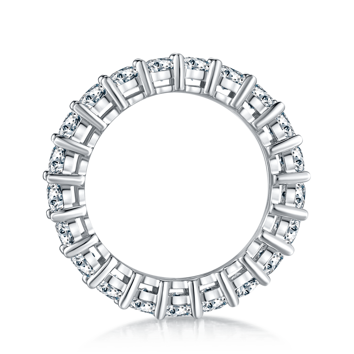 Moissanite Princess-Cut Eternity Band Ring - Image 3
