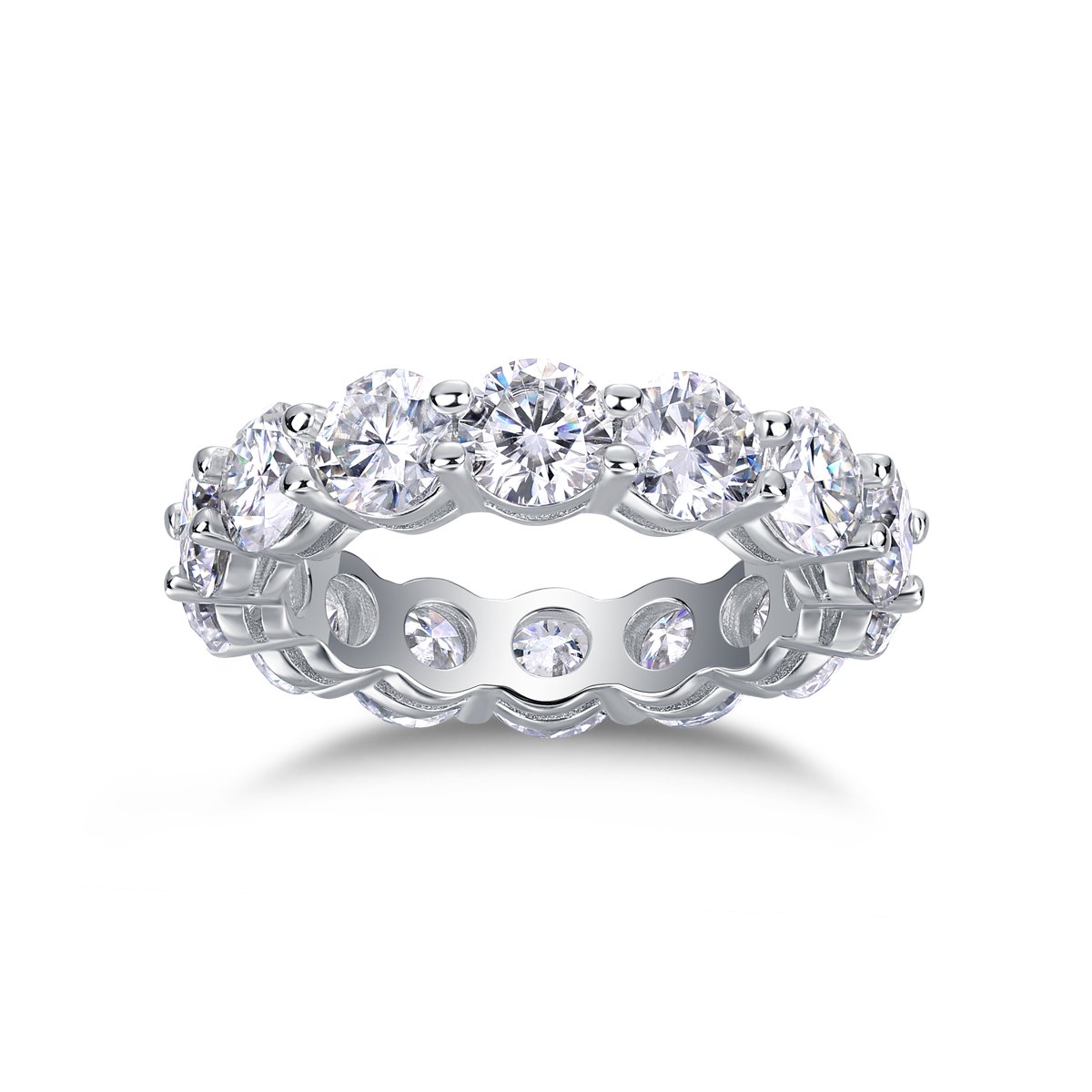 6.5ct Round Moissanite Eternity Ring - Image 2