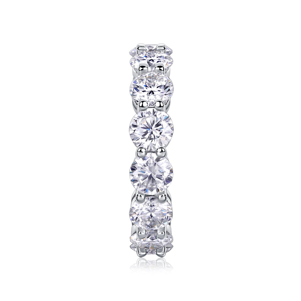 6.5ct Round Moissanite Eternity Ring - Image 4