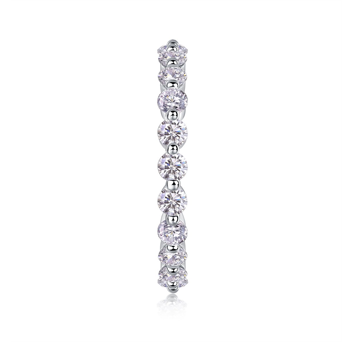 Round Moissanite Eternity Ring | 1.32ct DEW Shared-Prong Full Circle | 925 Silver - Image 4