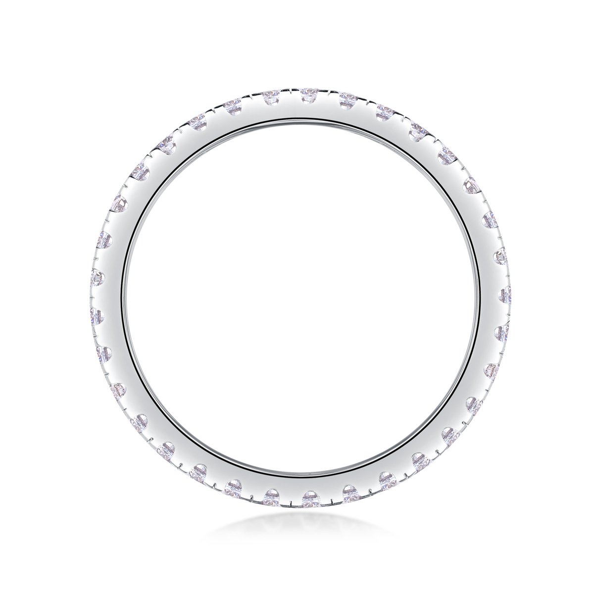 Round Moissanite Eternity Ring – 0.6ct DEW Pavé - alternate view