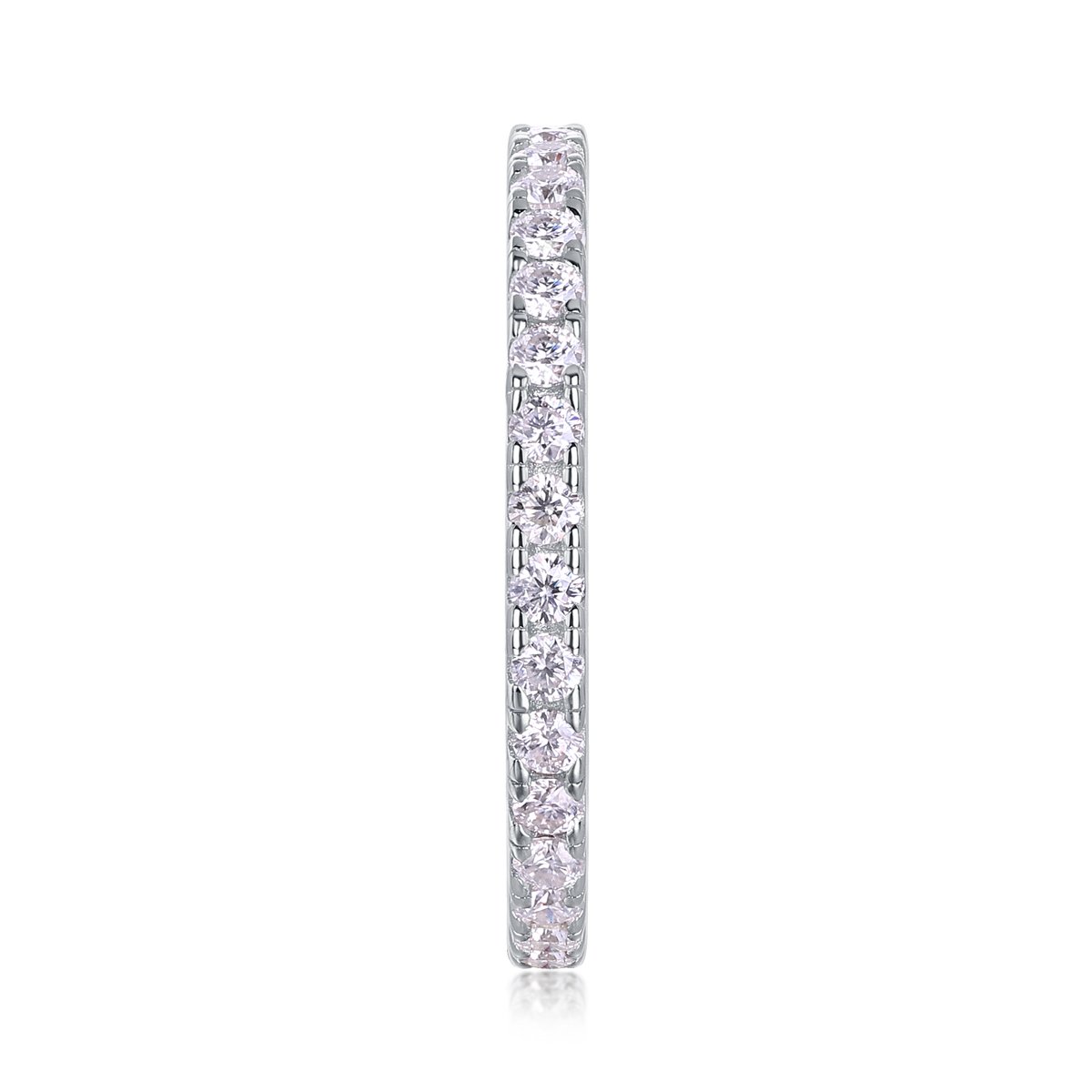 Round Moissanite Eternity Ring – 0.6ct DEW Pavé - Image 3