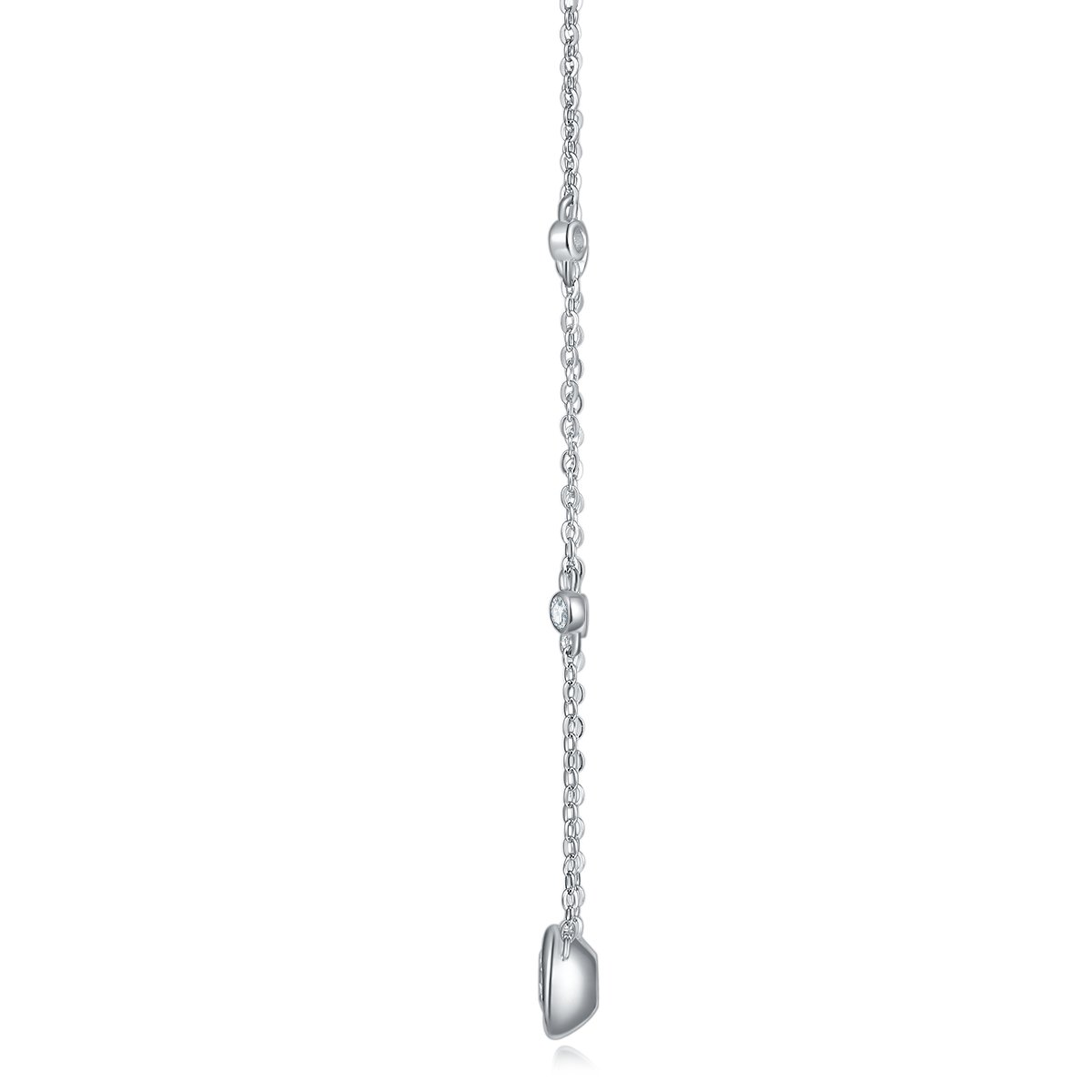 1ct Bezel-Set Round Moissanite Station Necklace - alternate view