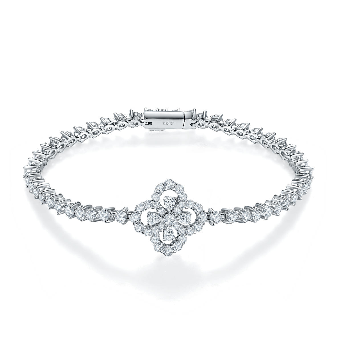 Four-Leaf Clover Moissanite Tennis Bracelet – 4.2ct DEW