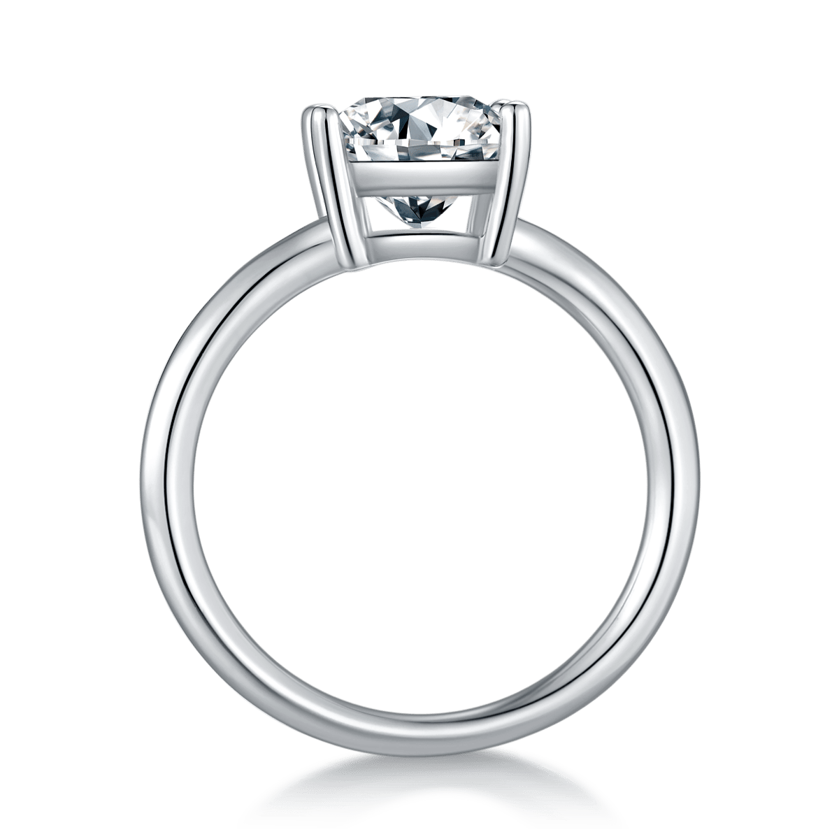 Princess-Cut 3ct Moissanite Solitaire Ring - Image 2