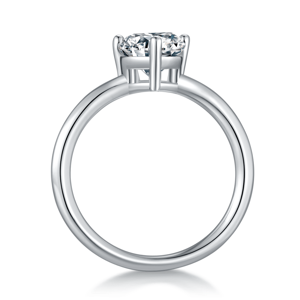 Pear-Cut 3ct Moissanite Solitaire Ring - Image 2