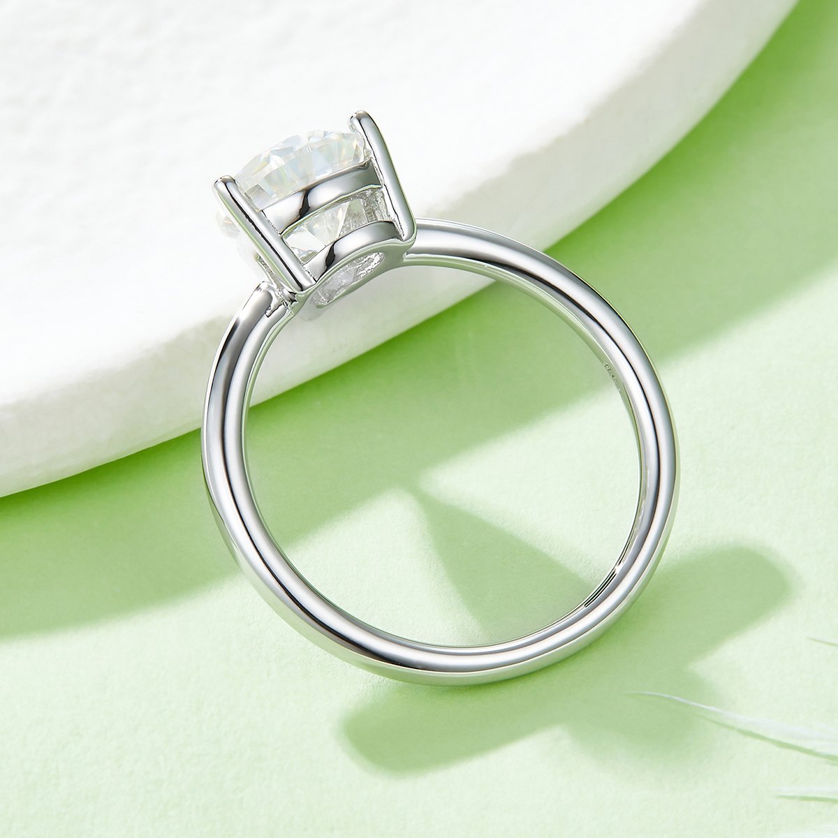 Pear-Cut 3ct Moissanite Solitaire Ring - Image 5
