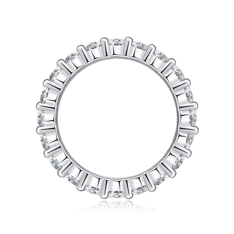 6 CT Oval Moissanite Eternity Band Ring - Image 3