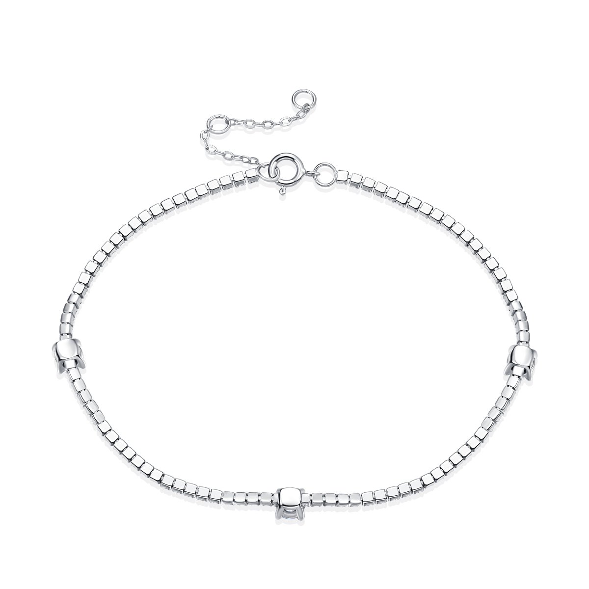 Round Station Moissanite Tennis Bracelet - Image 3