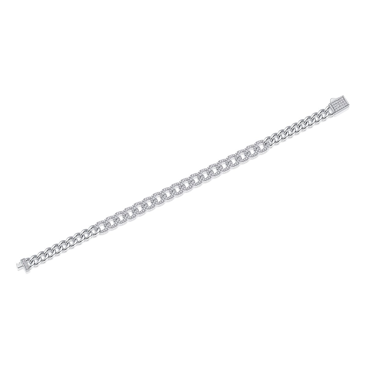 Pavé Cuban-Link Moissanite Bracelet - alternate view
