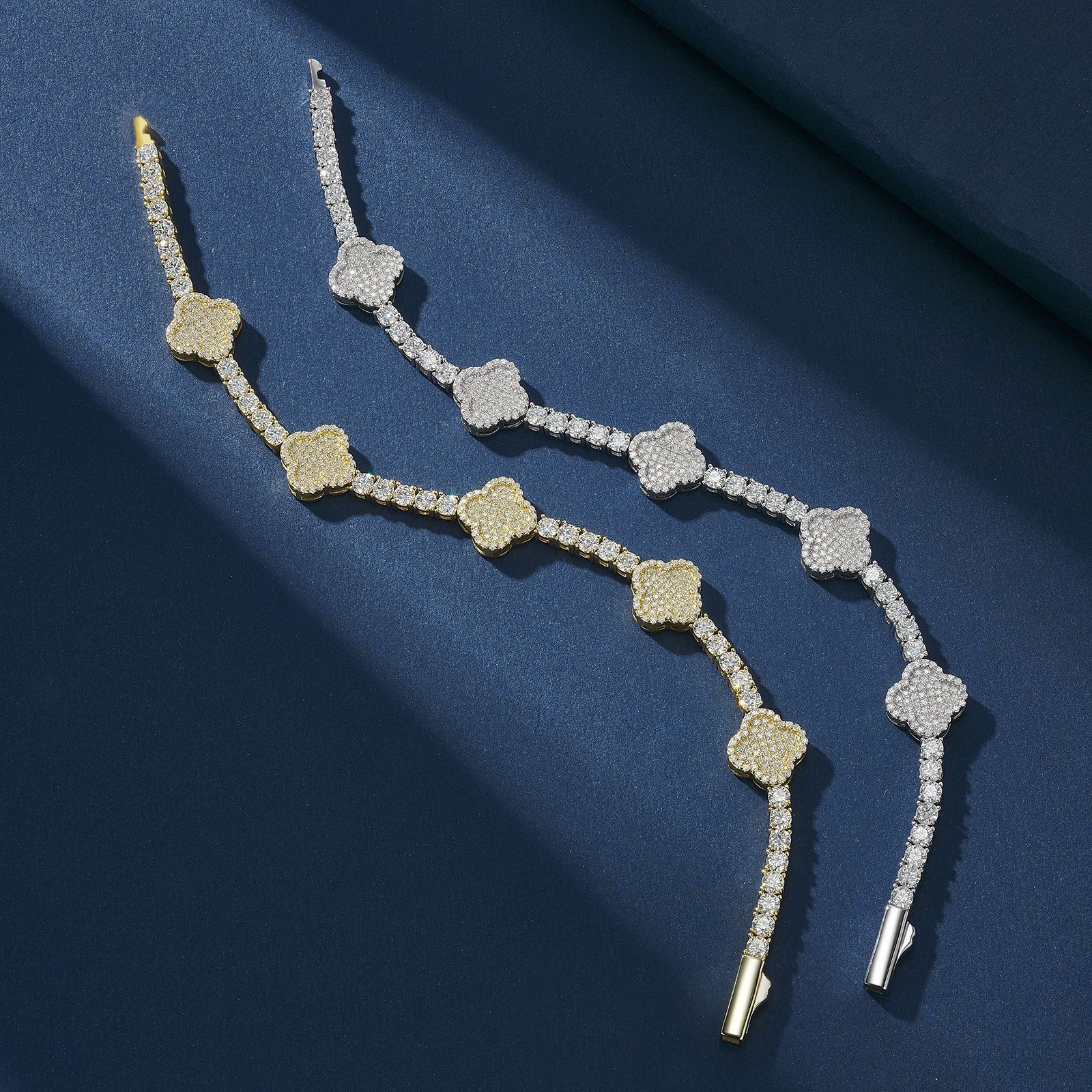 Moissanite Clover Pavé Tennis Bracelet - Image 3