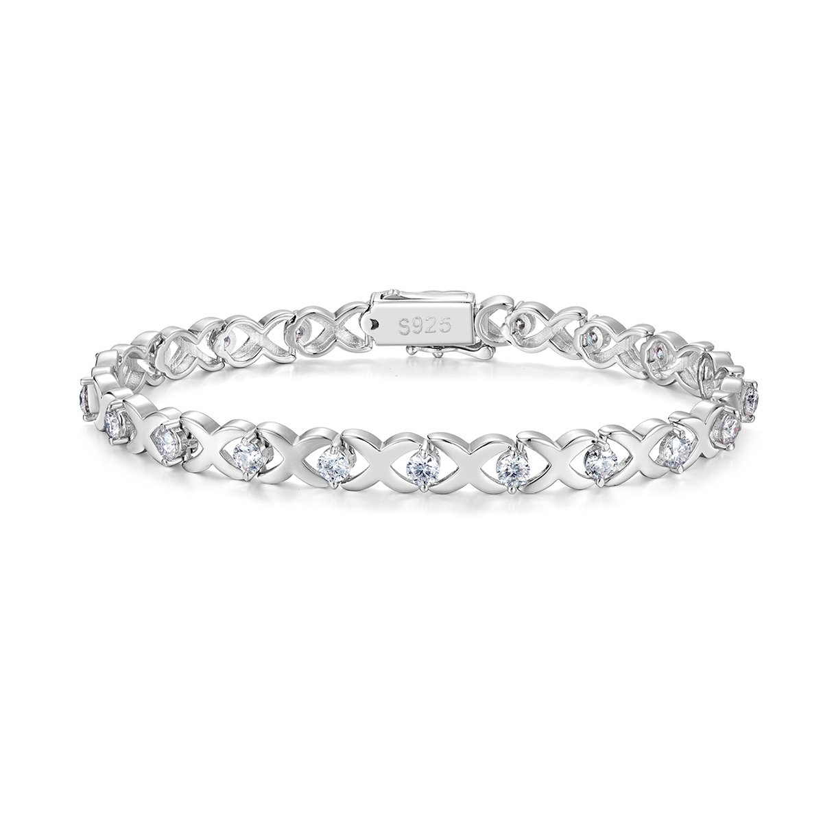 X-Link Moissanite Tennis Bracelet | 18K Gold-Plated 925 Silver