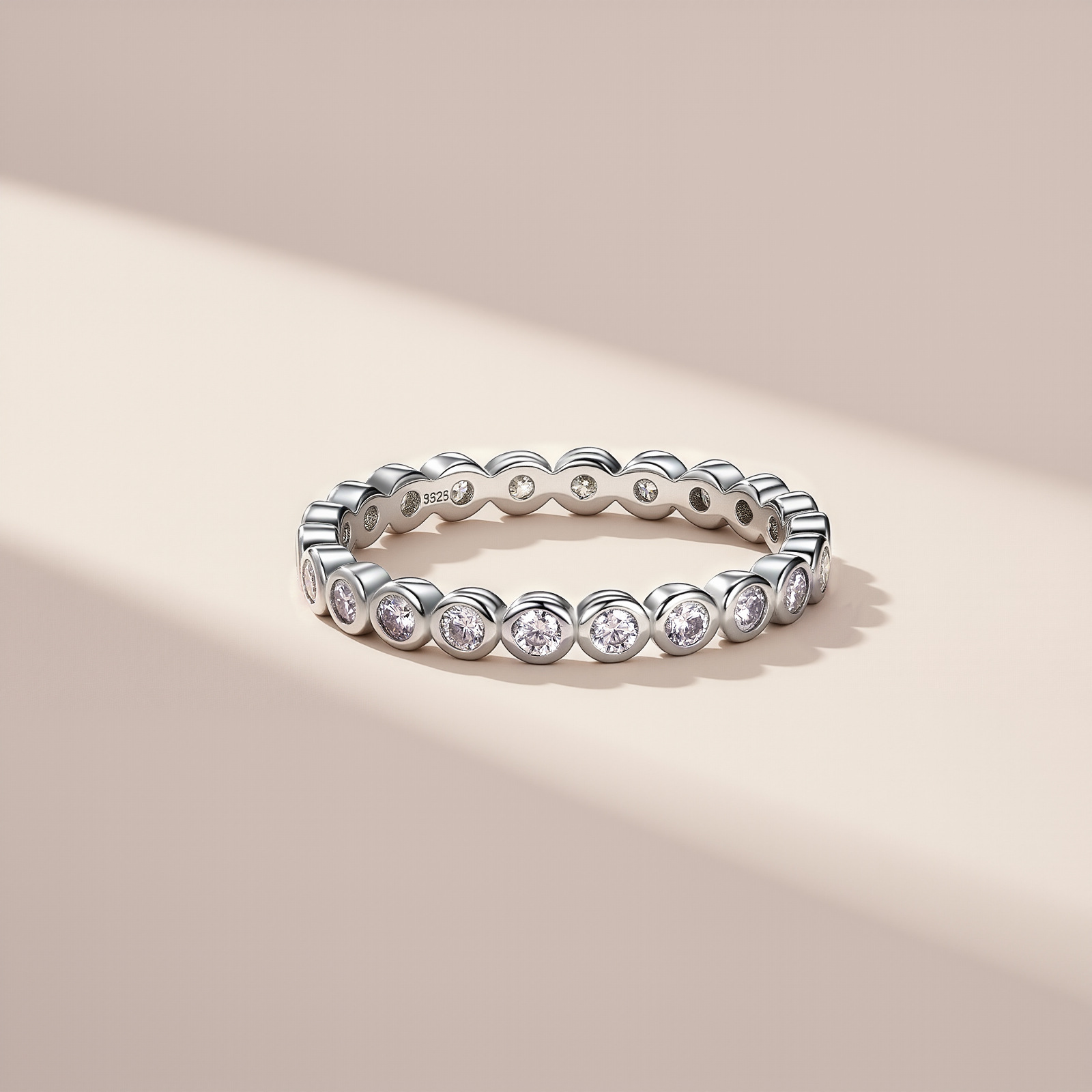 Bezel-Set Moissanite Eternity Band Ring - Image 5