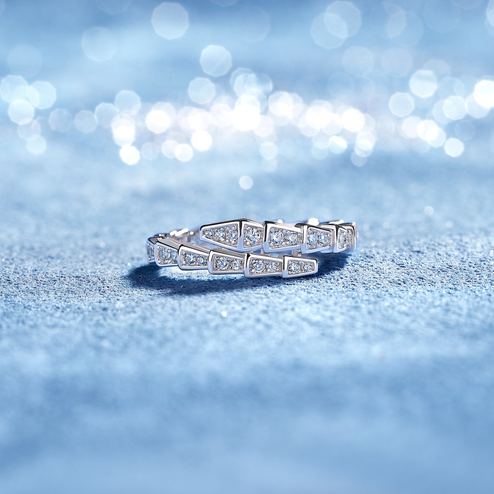 Moissanite Serpent Coil Wrap Ring - Image 4
