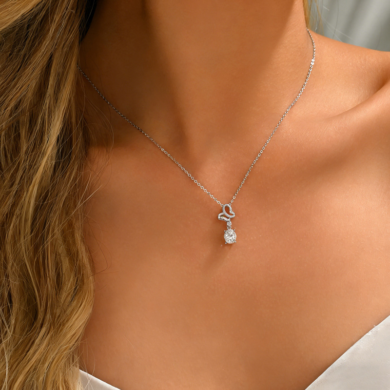 Moissanite Butterfly Oval Drop Necklace | Pavé Butterfly Pendant in 925 Silver - Image 4