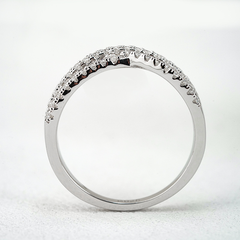 Interwoven Crossover Pavé Moissanite Band - Image 7
