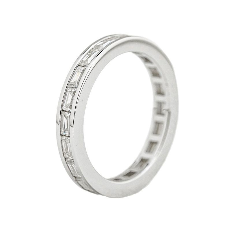 Baguette Moissanite Eternity Band Ring
