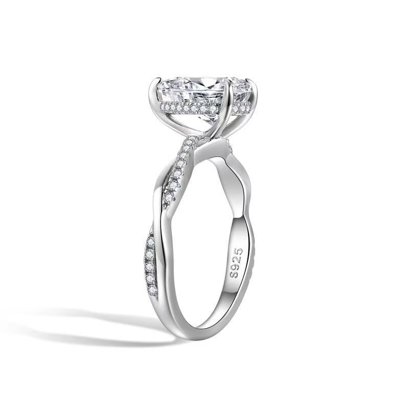 2ct Pear-Cut Twisted-Vine Moissanite Engagement Ring | DEW 10x7mm Solitaire - Image 2