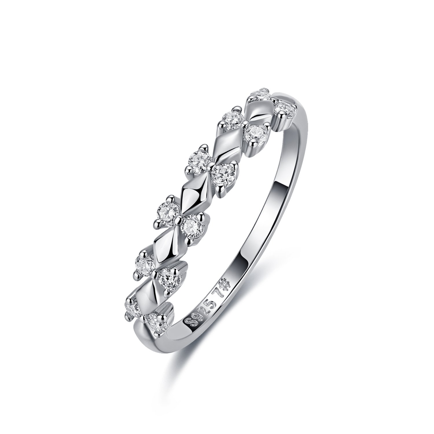 Moissanite Couple Wedding Bands – His Wave or Hers 0.19ct DEW - Image 3
