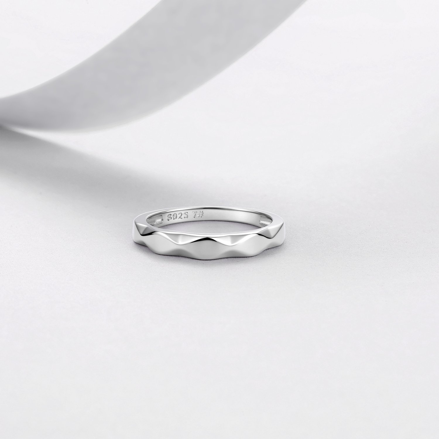 Moissanite Couple Wedding Bands – His Wave or Hers 0.19ct DEW - Image 4