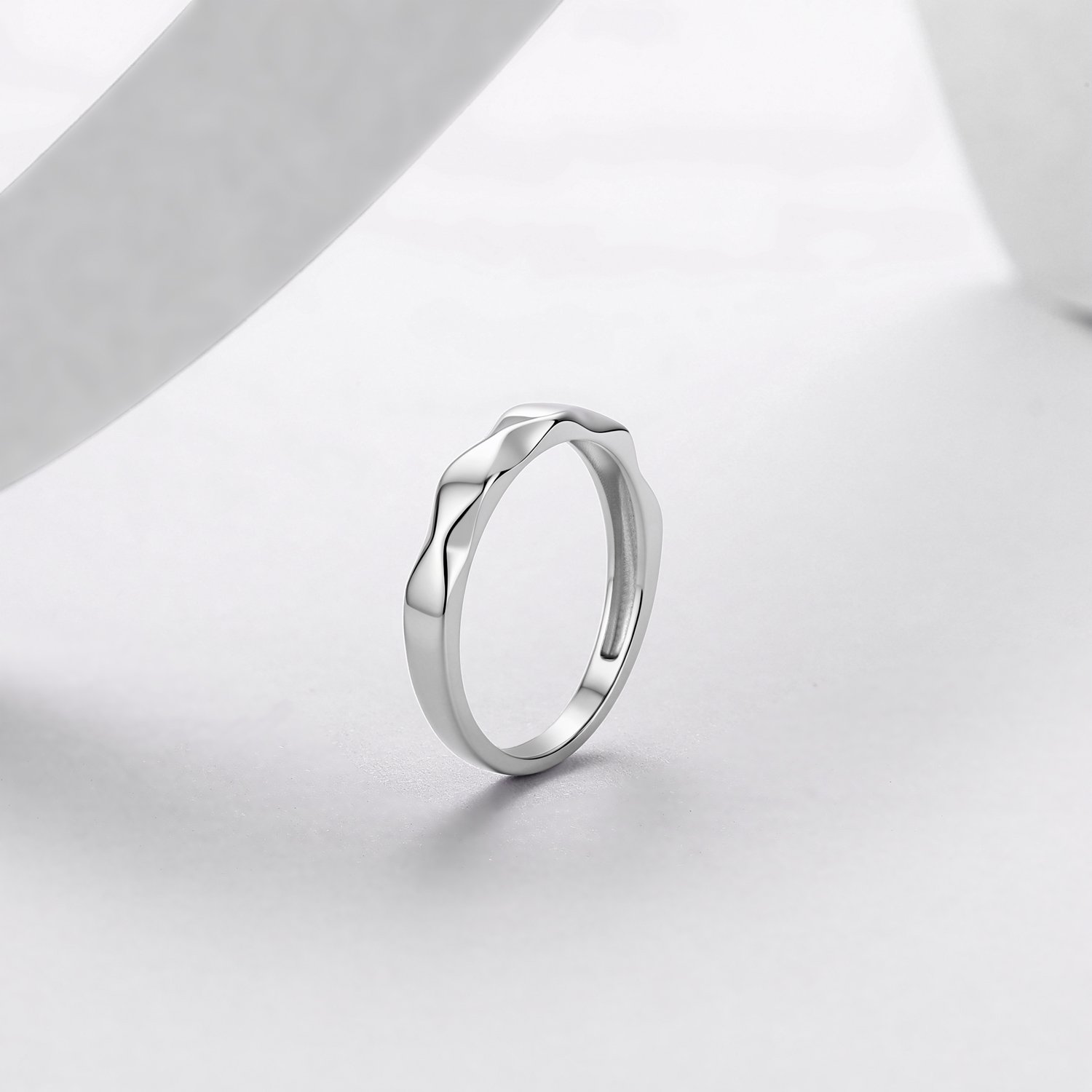 Moissanite Couple Wedding Bands – His Wave or Hers 0.19ct DEW - Image 5