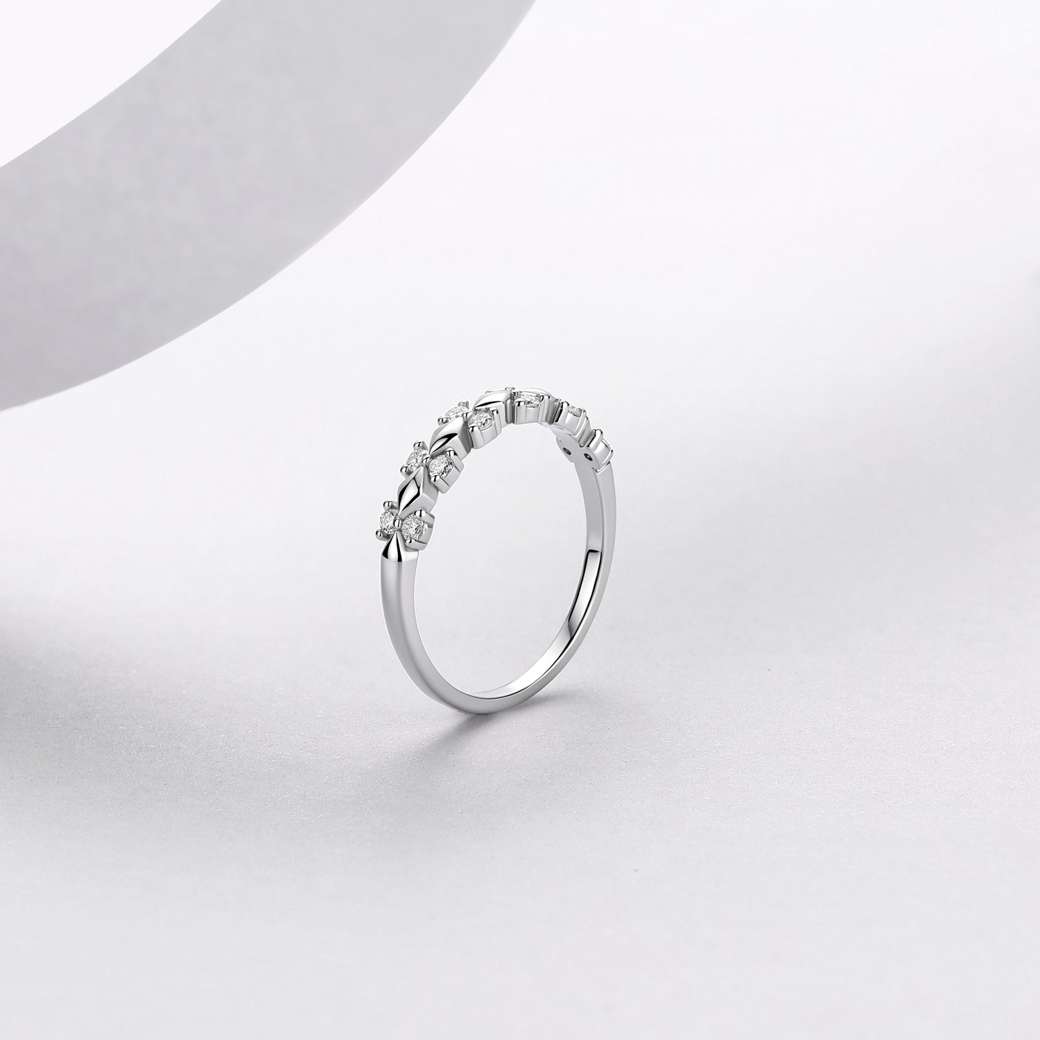 Moissanite Couple Wedding Bands – His Wave or Hers 0.19ct DEW - Image 7