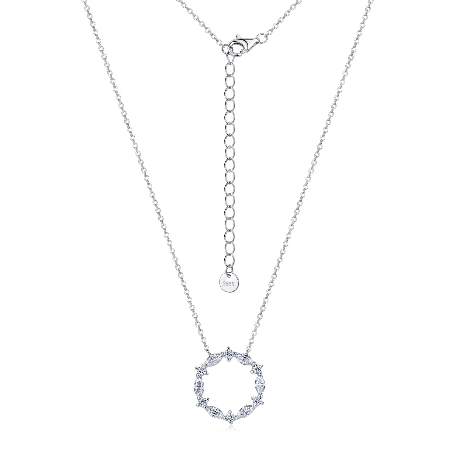 Marquise Moissanite Wreath Necklace – 0.75ct DEW