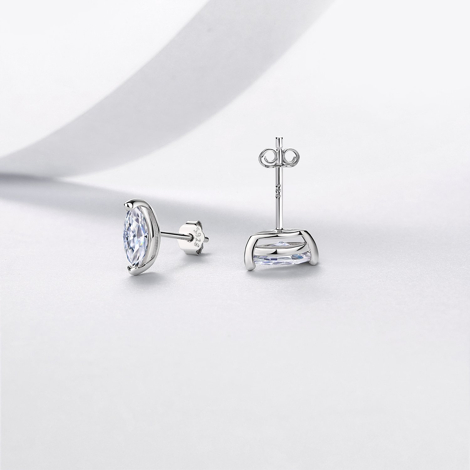 Marquise Moissanite Stud Earrings – 0.5ct DEW (4x8mm) Each - Image 5