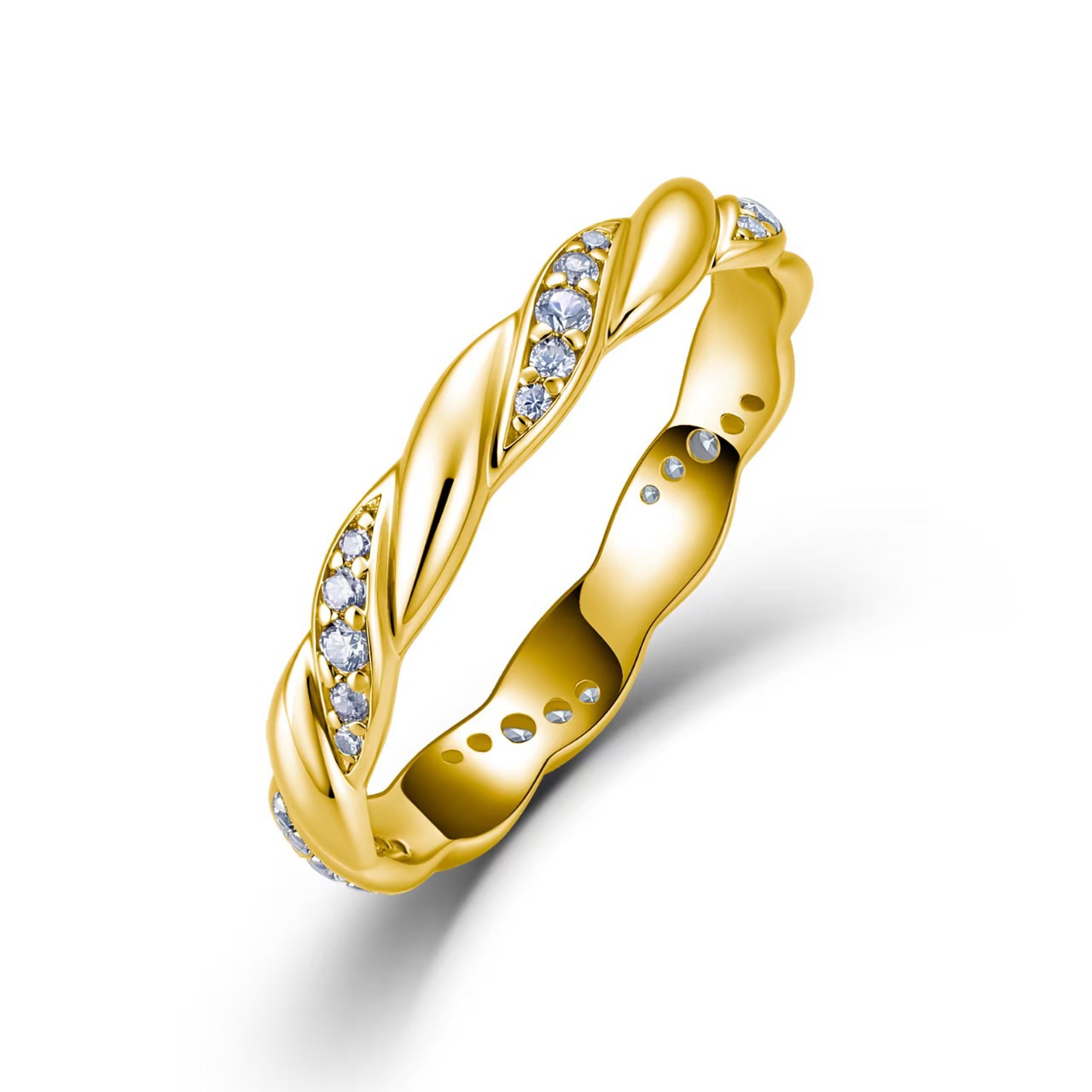 Twisted Moissanite Eternity Band – 0.27ct DEW - Image 3