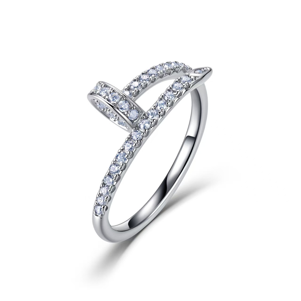 Moissanite Pavé Nail Wrap Ring – 0.48ct DEW