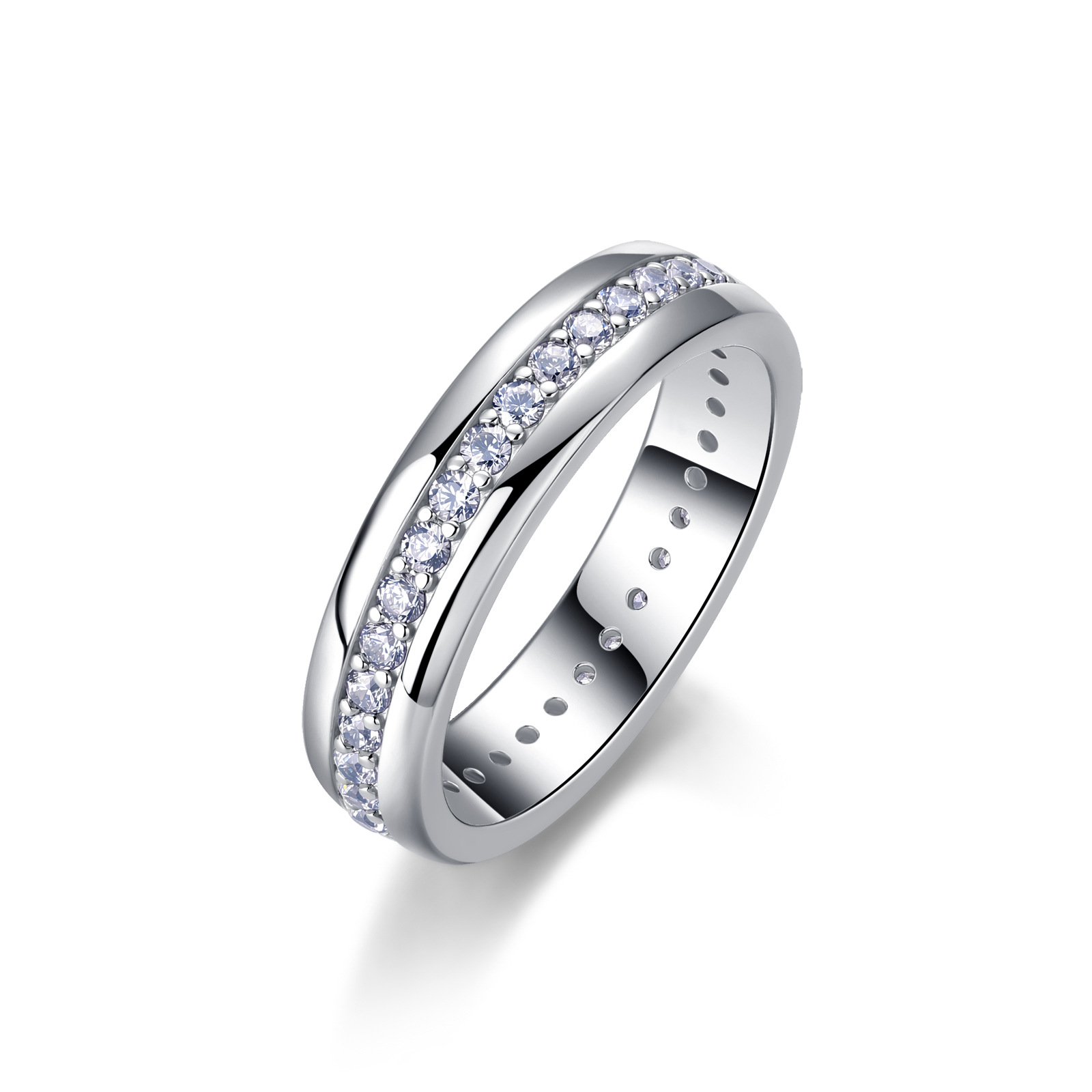 Round Moissanite Eternity Band – 0.54ct DEW, 4.3mm
