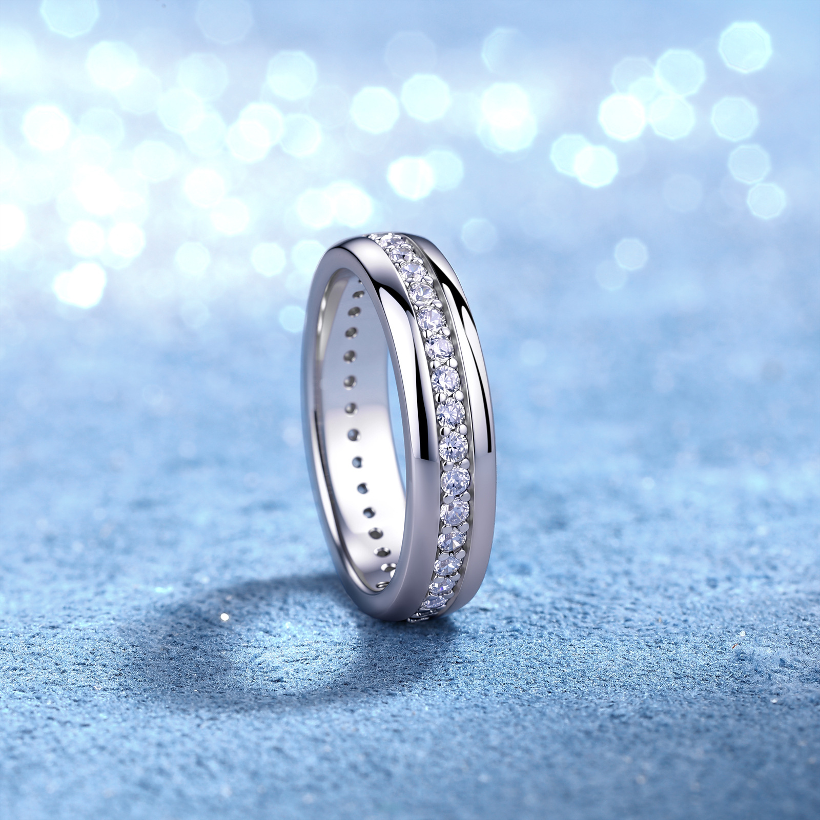 Round Moissanite Eternity Band – 0.54ct DEW, 4.3mm - Image 4