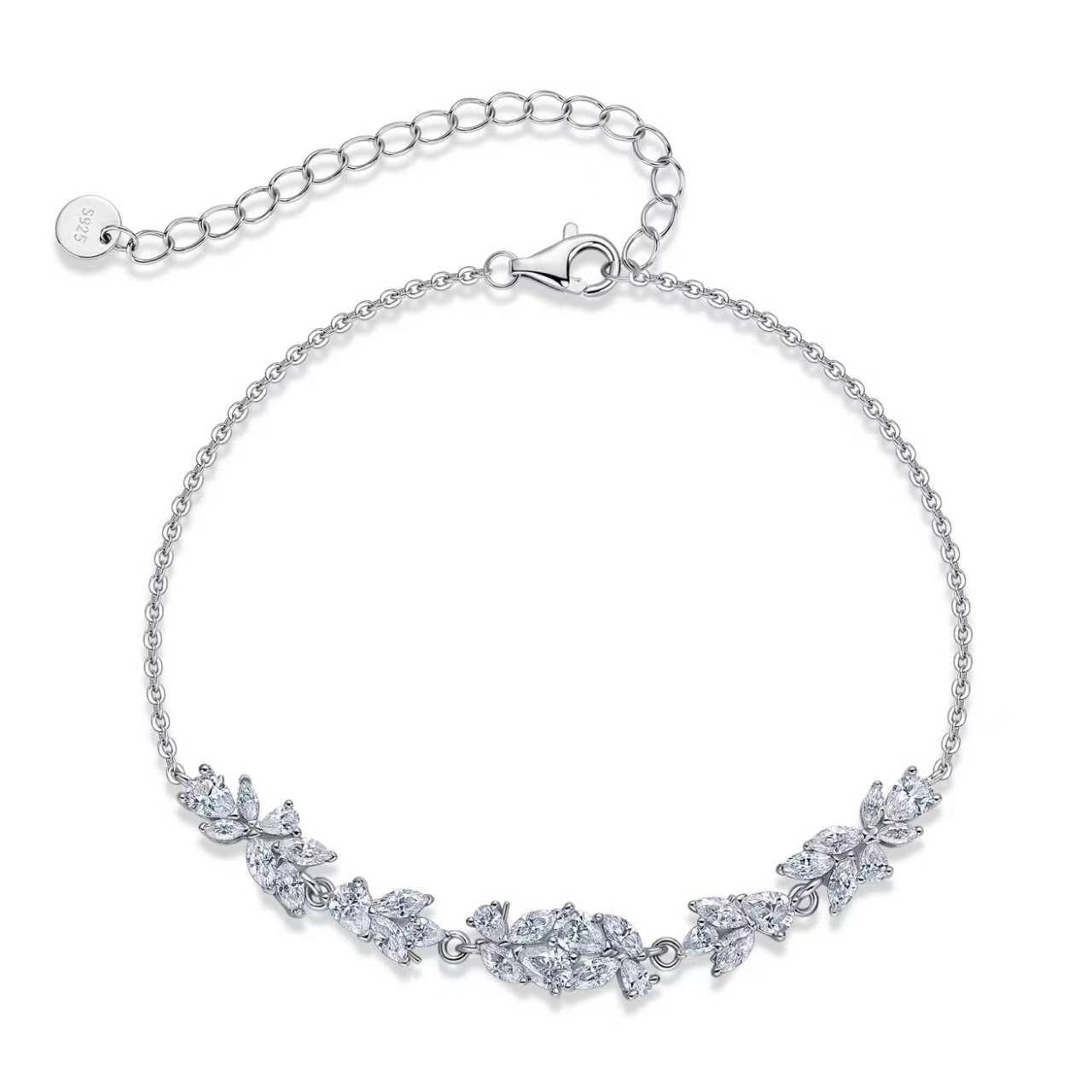 Pear & Marquise Moissanite Vine Bracelet – 2.2ct DEW