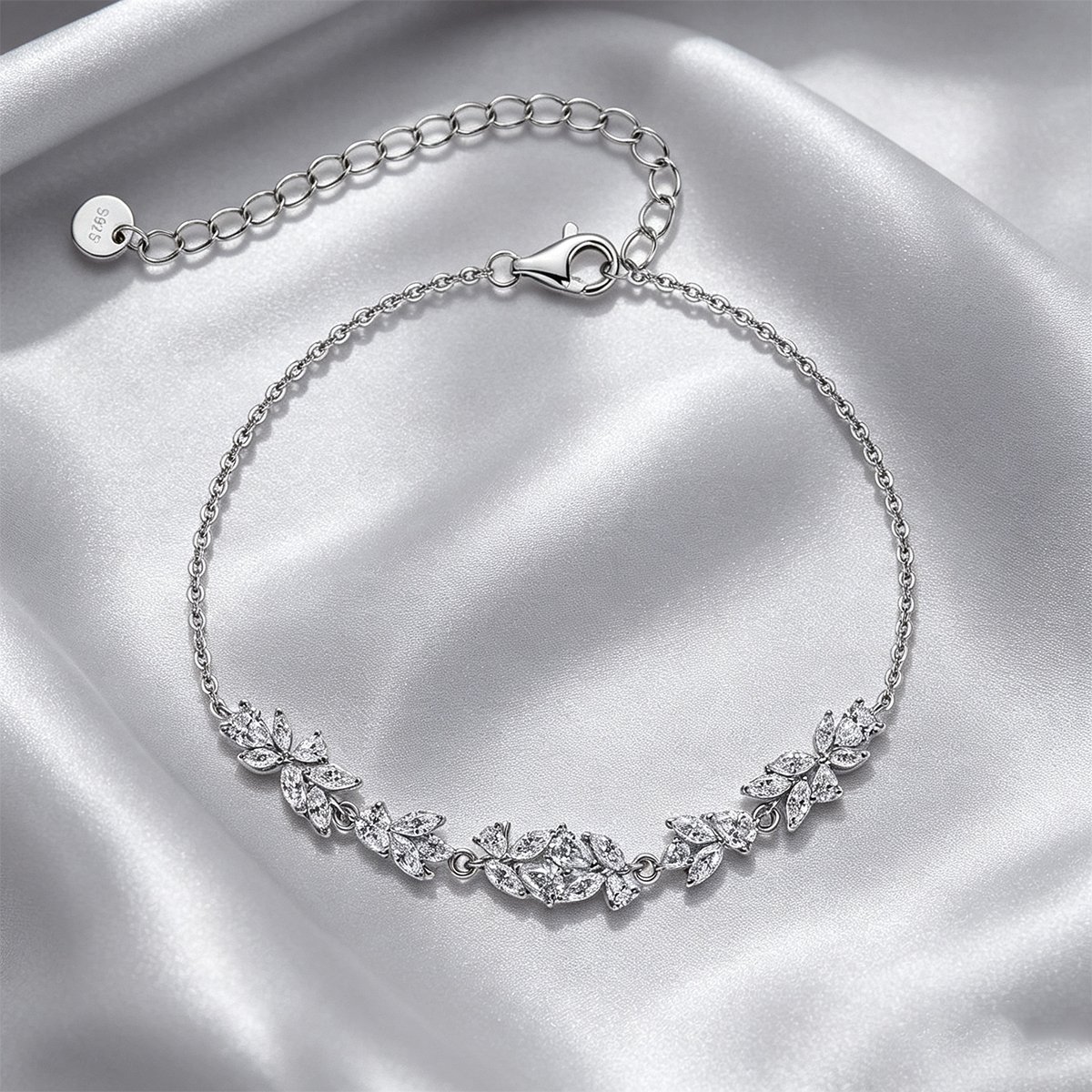 Pear & Marquise Moissanite Vine Bracelet – 2.2ct DEW - Image 4