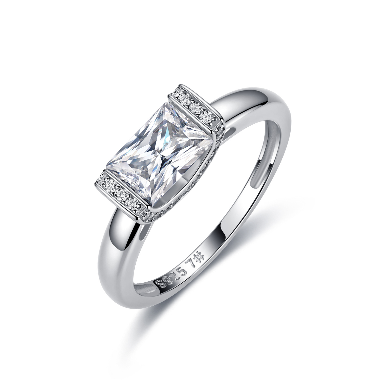East-West Radiant Moissanite Ring – 1.15ct DEW