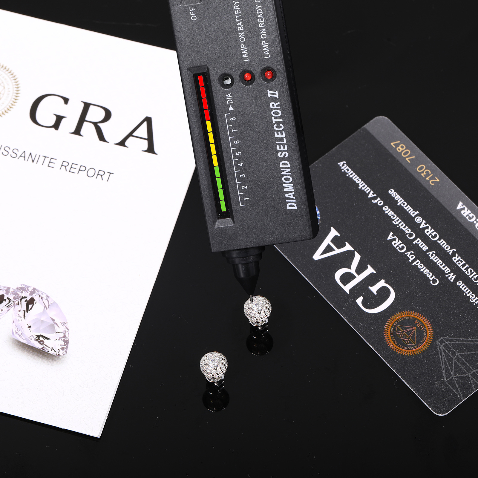Round Moissanite Pavé Dome Stud Earrings – 0.6ct DEW Each - Image 4